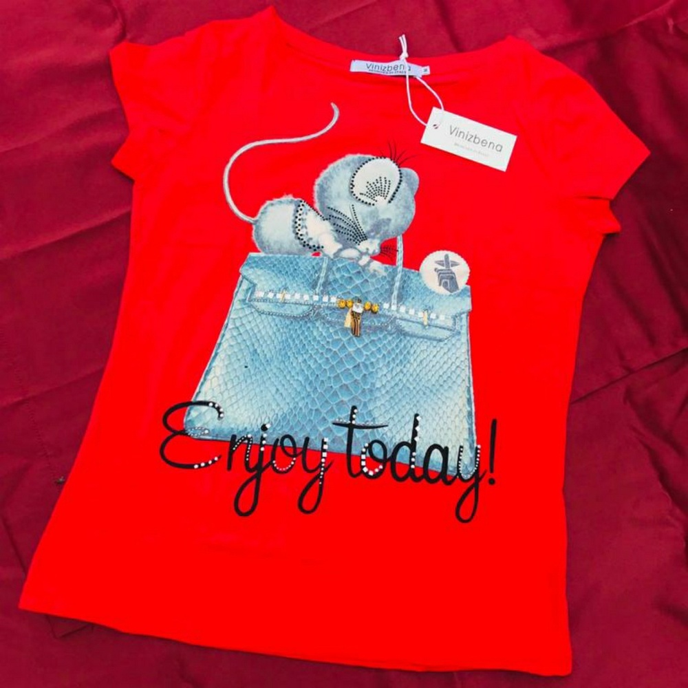 Cute, Enjoy Today Red Top